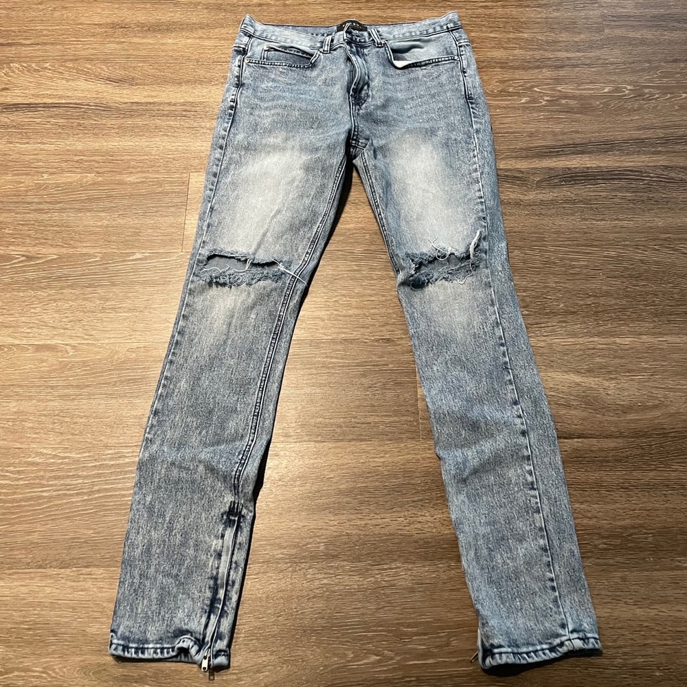 Men's PacSun Stacked Skinny Ripped Jeans